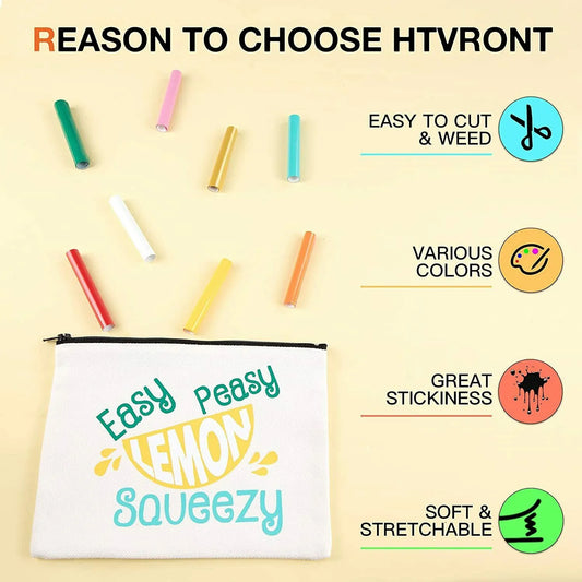 Cricut-kompatibel: 14 HTV-Rollen – 30 x 90 cm – Buntes PU-Flexfolien-Set zum Aufbügeln für Textilien & Geschenke